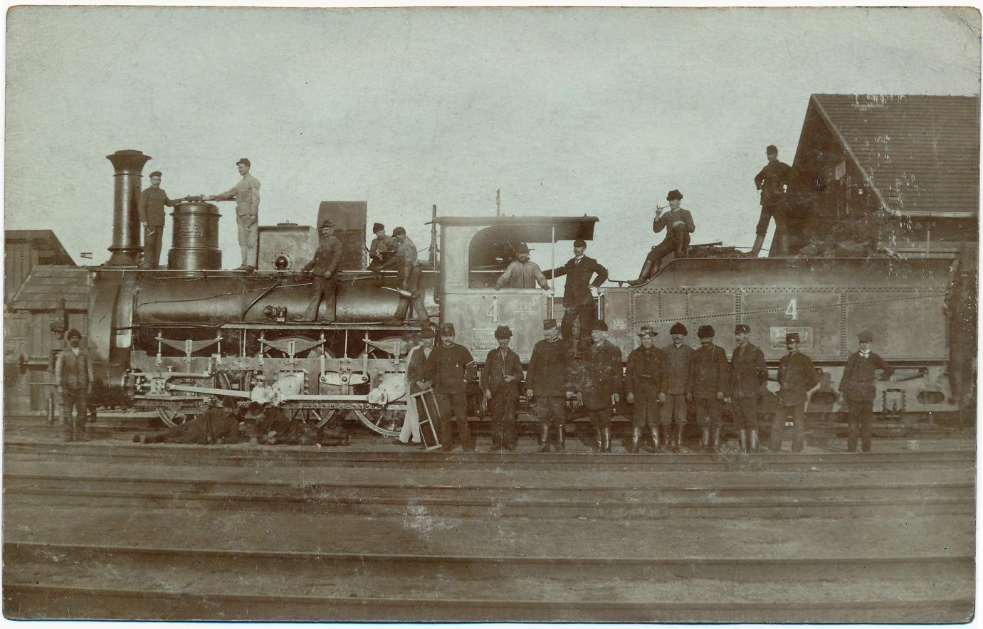 GYSEV-gőzmozdony a forgalom megindításakor – Sigl gyártmány, 1876 körül