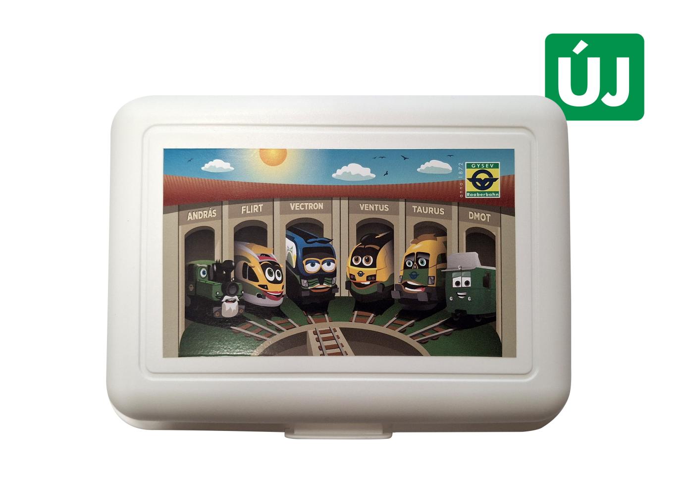 Uzsonnásdoboz Fűtőház grafikával