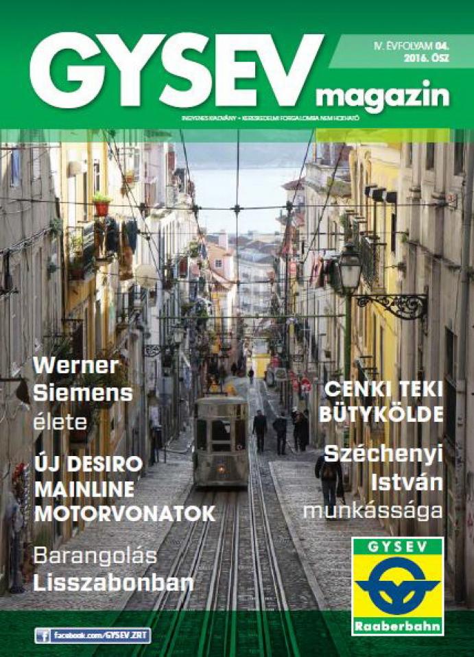 GYSEV Magazin - V. évfolyam 03 / 2016 ősz