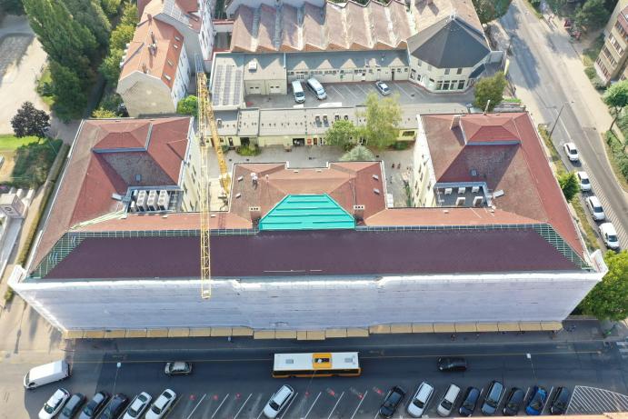 Vezérigazgatósági épület tetőszerkezete