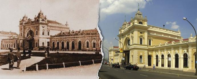 Szombathely vasútállomás épülete anno és most