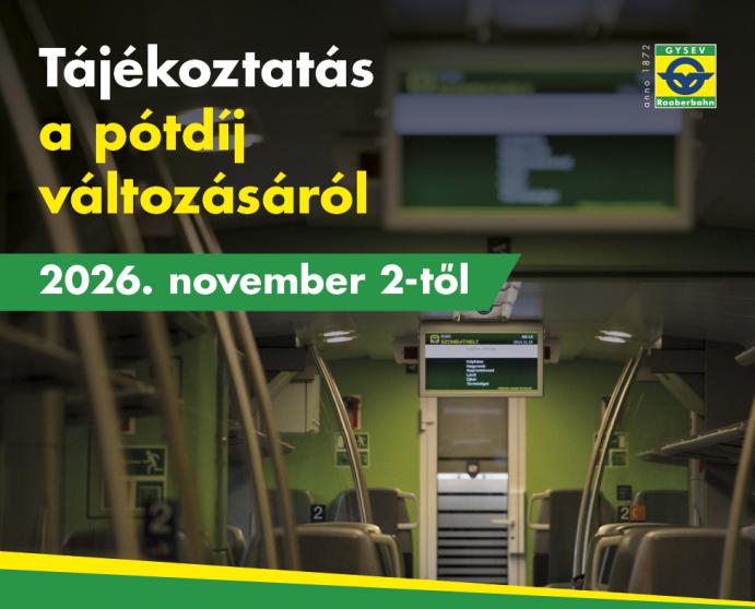 Tájékoztatás a pótdíj változásról 2026. november 2-től